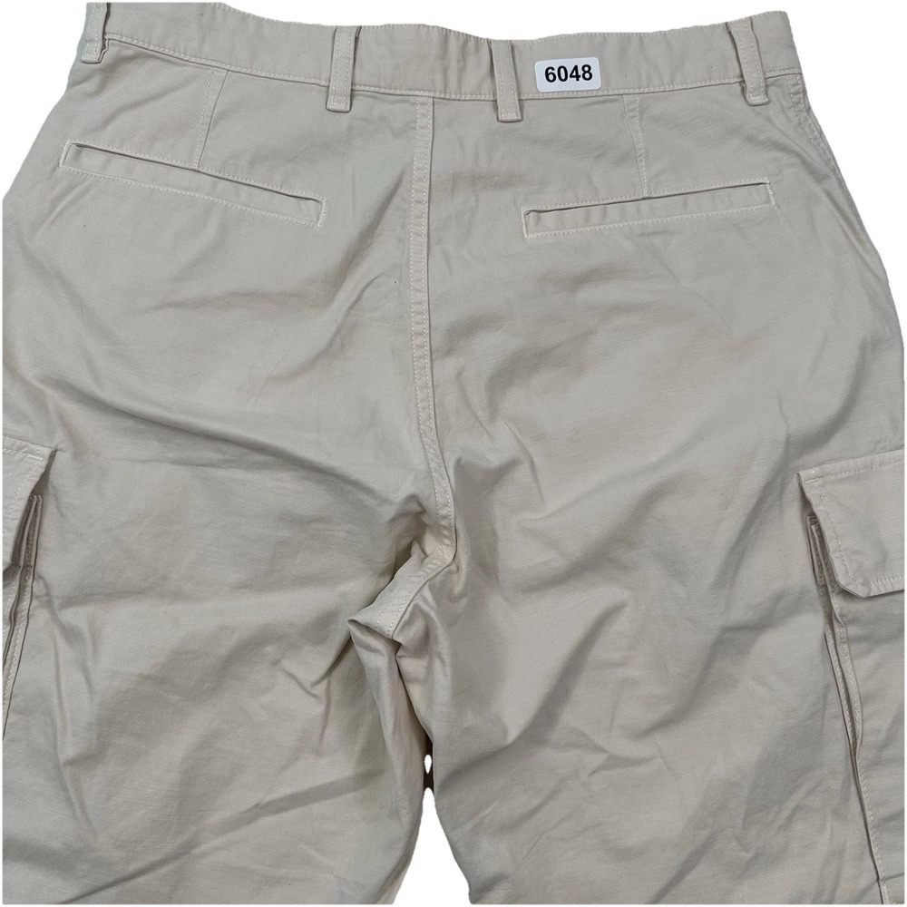 Uniqlo Paratrooper Cargo Pants Men 33x32 Tan Utility Drawstring Military 461602